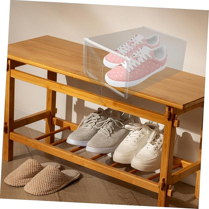 Ciieeo 6pcs Clear Stackable Shoe Organizer Boxes Transparent Storage Case for Sneakers and Shoes Style Design for Easy Access Material for Closet Organization