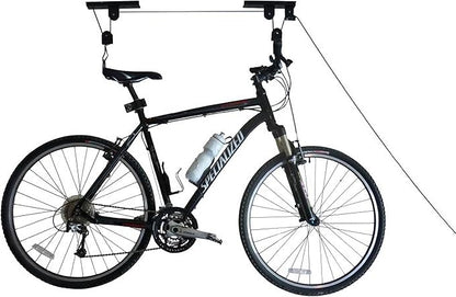 Bike Hanger - Overhead Hoist Pulley System with 100lb Capacity for Bicycles or Ladders - Secure Garage Ceiling Storage by Rad Sportz