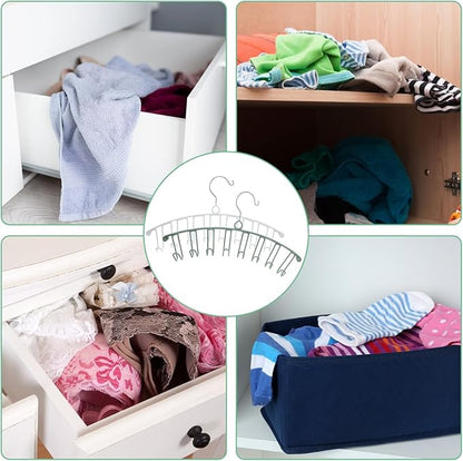 Tank Top Hanger, Stainless Steel Bra Hanger Belt Organizer, Belt Organizer for Closet Space Saving Hangers for Bras, Slings, Belts, Silk Stockings, Bags, Vests, Ties, Towels (Green)