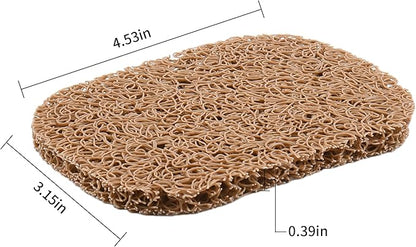 4PCS BPA-Free Soap Savers Pads for Soap Dish,Easy to Clean Soap Lifting Pads Suitable for Shower Kitchen Bathroom Bathroom Travel Hotel Cleaning Product(Coffee)