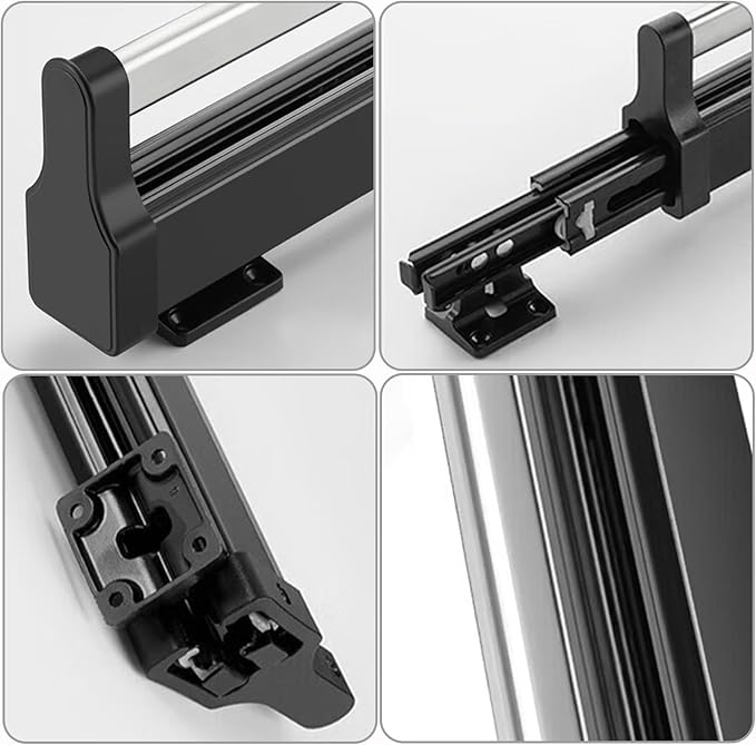 Valet Rod for Closet Pull Out, Adjustable Heavy Duty Steel Clothes Hanger Rail Rack Bar for Pants Coats (397mm/15.6inch)