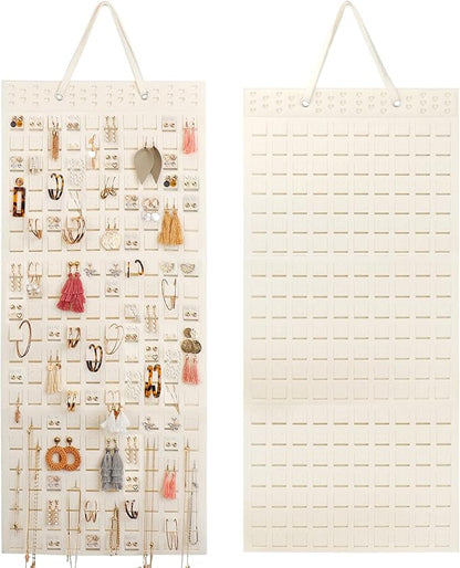 Resovo Extra Large Earring Organizer - Wall Mount Earring Holder for Up to 420 Pairs, Hanging Jewelry Organizer for Women & Girls