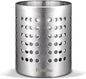 KSENDALO Small Stainless Steel Utensil Holder, SUS304 Silverware Utensil Drying Rack, Utility Sturdy Home Kitchen Daily Use Utensil Drainer for Countertop, Silver (5.32inch Tall)