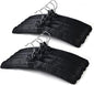 Black Satin Padded Sweater Hangers 10 Pack, Blouse Hanger with Thick & Soft Foam for Bridal Wedding Dress Lingerie, Smooth Silk Covered Shirt Hanger Without Shoulder Bump