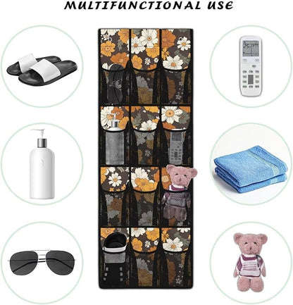 Daisy Over The Door/Wall Shoe Organizers,Space Saving Hanging Storage Holder,Hanging Shoe Organizer with 12 Mesh Large Pockets,Closet Rack for Home Bedroom Bathroom Decor