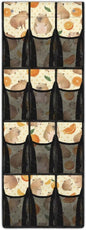 Orange Capibala Door Hanging Shoe Organizer for Bedroom Space Saving Shoe Organizer Over The Door for Living Room,Multi-Funtion Storage Bag,4 Metal Hook with 12 Pockets