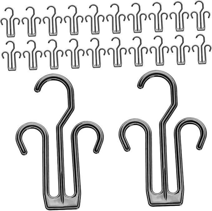 Cabilock 24pcs Shoe Drying Rack Sturdy Plastic Hangers for Shoes Home Dorm Slippers Storage Double Hook Design