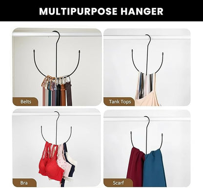 Pack of 2 - Baseball Cap Hanger | Metal Hat Hangers for Closet | Multipurpose Belt Organizer for Closet, Purse Hanger, Toy Organizer & Hat Storage Hangers | Closets Accessories Organizers