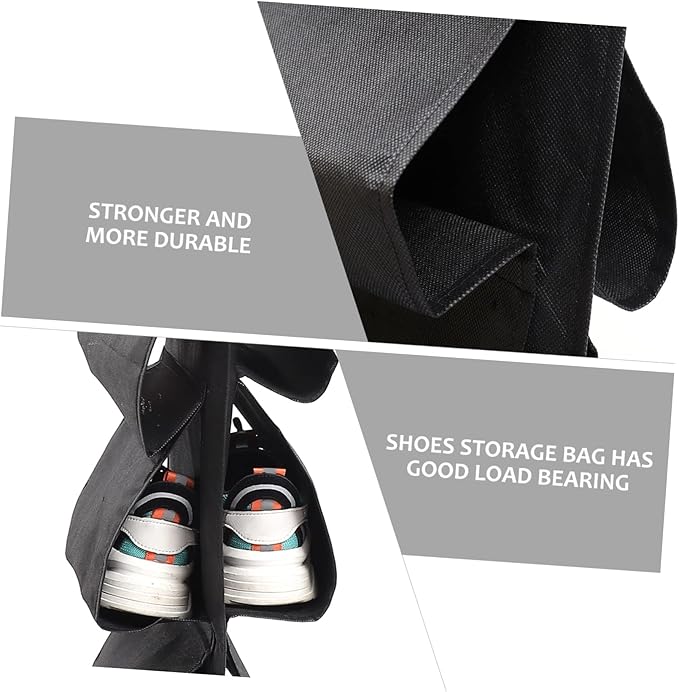 PRETYZOOM Hanging Non-woven Shoe Bag Storage Organizer Wall Hanging for Home Shoes Pouch
