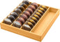 MinBoo Bamboo Coffee Pod Storage Holder Drawer Insert for Counter Compatible with Vertuoline Capsules for Kitchen, Home, Office, Coffee Station,Small