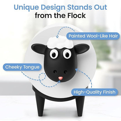 Sheep Toilet Paper Holder 3-Pack, Black Sheep Funny Bathroom Decor, Free Standing Cute Animal Holder, Stylishly Store Extra Toilet Paper, Modern Tissue Roll Storage, House Warming Funny Gifts