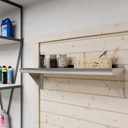 AmGood 10 in. x 30 in. Stainless Steel Wall Shelf | NSF | Metal Shelving | Garage, Laundry, Storage, Utility Room | Restaurant, Commercial Kitchen