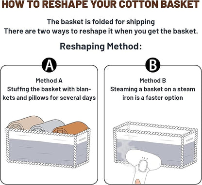 MiniArk Small Organizing Baskets for Cubes Shelf, 9.7x9.7x7.1 Inch Rope Woven Storage Bins for Nursery Shelves Storage, Cute Toy Basket, Square 3 Packs Off White