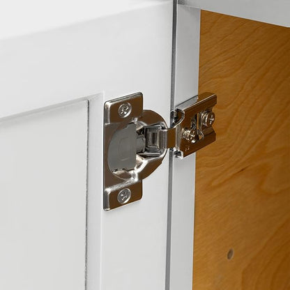 Quicklock RTA (Ready-to-Assemble) | Base Kitchen Cabinets - Shaker Style | Made in America (Pure White, 36" Wx34.5 Hx24 D Base)