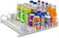 Soda Can Organizer with Automatic Can Pusher | Refrigerator Drink Organizer | Beverage Dispenser for Soda, Cans and Bottles | Space-Saving | Stainless Steel | Adjustable Sizes | 6 Rows