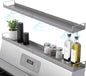 Extendable Steel Over the Stove Shelf for Back of Stove (16 to 30 Inches) Magnetic Stove Top Shelf for Kitchen Stove, Over Stove Shelf for Back of Stove - Over the Stove Spice Rack Shelf (Grey)