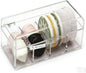 Cotton Swab Holder Dispenser with Lid,4 Compartments Clear Acrylic Makeup Brush Organizer Dust proof Large Capacity Cosmetic Tool Storage Box for Bathroom Brushs,Puffs,Beauty Sponges Vanity Essentials