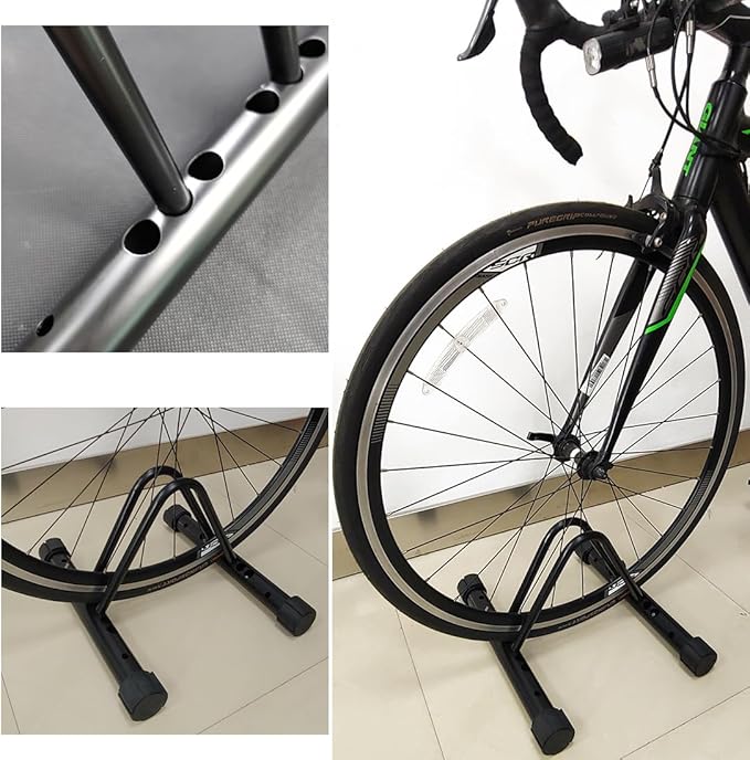 Heavy-Duty Bicycle Parking Stand – Floor & Wall Mounted Rack for Mountain, Road, and Kids Bikes – Rustproof Carbon Steel Frame with Non-Slip Base