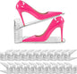 20 Pack Clear Shoe Slots Organizer - Adjustable Height 3.7''to 7.7'' Shoe stackers for a pair of shoes ,Shoe rack storage shoe space saver 50%,Easy to assemble shoe hold shoe organizer for cloest
