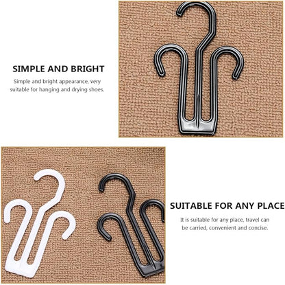 Healeved 12pcs Multi-functional Plastic Shoe Holder Hooks Sturdy Slippers Drying Organizer for Bike and Home Hanging Shoe Rack Storage