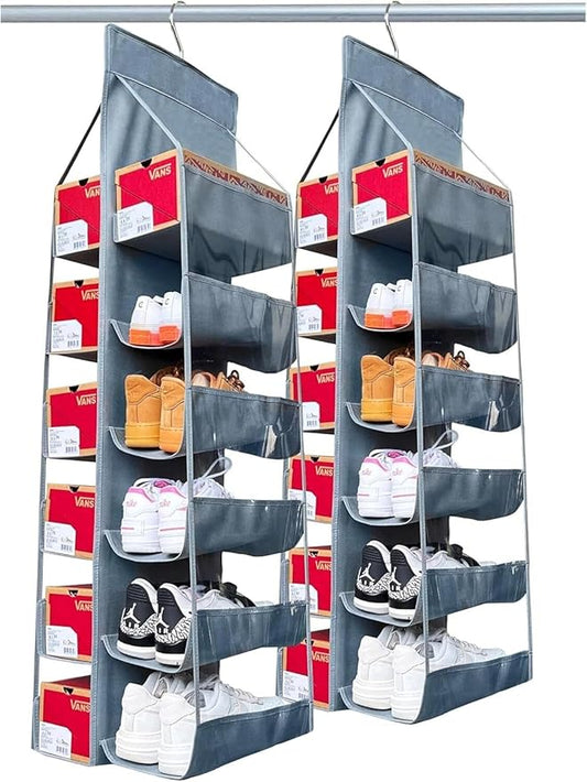 for Hanging Shoe Rack for Closet Extra Large 24 Pocket Organizer Gets Shoes