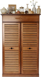 5 Tier Shoe Cabinet with Drawer, Bamboo Shoe Cabinet Organizer with Door, Retro Entryway Shoe Storage Cabinet for Closet, Living Room, Bedroom, Hallway, Doorway