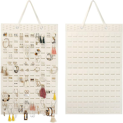 Resovo Hanging Earrings Organizer, Earring Holder & 20 Hooks, Holds Up To 300 Pairs, Compact Design, Soft Material, Earring Hanger Earring Display Hanging Organizer for Women Girls -1 Pack