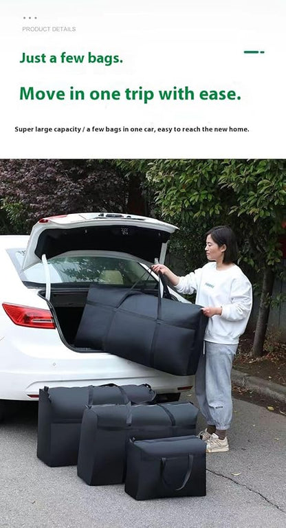 Extra Large Tote Bag, Heavy-Duty Storage Bag with Zipper for Moving, Clothes Storage, and Travel Packing (Single Bag)