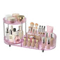 360 Rotating Vanity Makeup Organizer, 2 Small Trays & 5 Compartments for Cosmetics, Skincare, Perfume, Lipstick & Make up Brushes Holder, Dresser Countertop Organizers and Storage for Bathroom, Desk