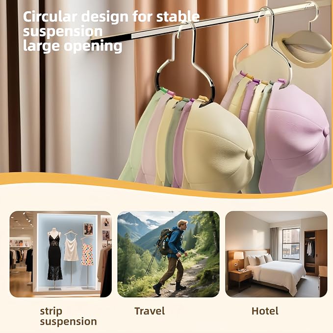 Multi-Functional Space-Saving Hat & Scarf Hanger - Non-Slip PVC Coated Clothes Rack Organizer for Closet, Wall, Balcony - Durable & Versatile Hanger for Hats, Ties, Scarves, Delicate Fabrics (10PCS)