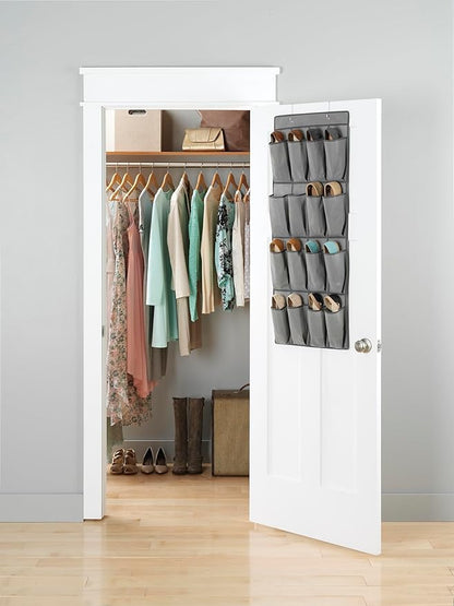 Whitmor 16 Pocket OTD Shoe Organizer Gray