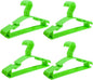 YYaaloa 60pcs Kids Clothes Hangers, Green, Plastic, Heavy Duty, Triangular, 10.6 x 5.9 inches, Ideal for Baby & Kids' Clothes