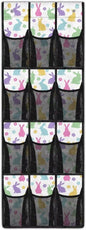 12-Pocket Space Saving Door Organizer, Over the Door Hanging Storage Bag for Shoes Toys and Essentials for Bedroom, Closet or College Dorm, Coloured Cartoon Rabbit