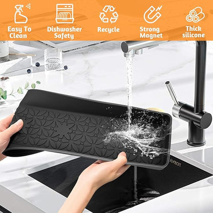 Foeacry Silicone Magnetic Shelf for Stove Top 30"/24"/20" for Kitchen Gadgets, Soft Flexible Strong Magnetic Heat Resistant Spice Rack Kitchen Organizer for Back of Oven
