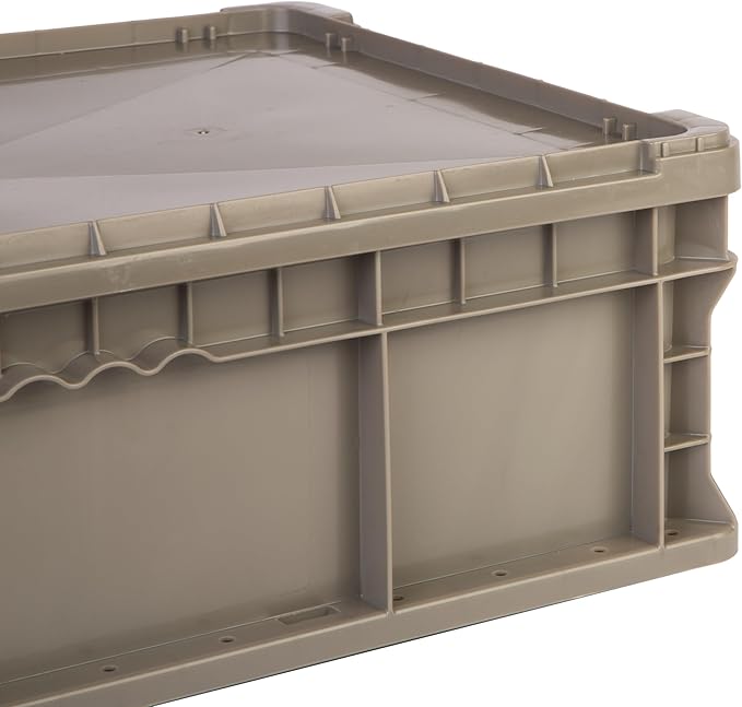 Hudson Exchange 24 x 15" (4 Pack) Lid For Straight Wall Handled Storage Container Tote, Gray/Brown