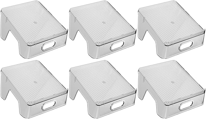 HYGRAD - Double Layer Shoe Rack Slots Organizer 25 X 23 X 12.7cm Stacker Space - Saving Transparent Plastic Shoe Holder - Stand Shoe Rack Wardrobe Storage For Cabinet (Silver, 6pcs)