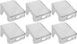 HYGRAD - Double Layer Shoe Rack Slots Organizer 25 X 23 X 12.7cm Stacker Space - Saving Transparent Plastic Shoe Holder - Stand Shoe Rack Wardrobe Storage For Cabinet (Silver, 6pcs)