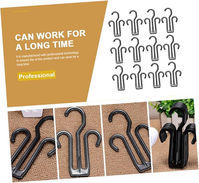 Cabilock 12Pcs Sturdy Plastic Shoes Hanging Hooks Multi Functional Shoe Organizer for Convenient Drying Portable Shoe Rack Hanger for Home Travel Storage Compact Design