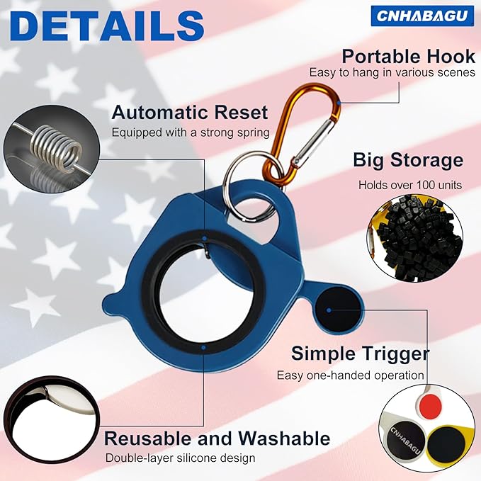 Zip Tie Holder Organizer Cable Tie Organizer Holder for Tool Belt Strong Efficient Solution for Electrician Zip Ties Holder Reusable Portable Safety(Blue, 4 Pack)