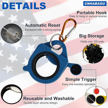 Zip Tie Holder Organizer Cable Tie Organizer Holder for Tool Belt Strong Efficient Solution for Electrician Zip Ties Holder Reusable Portable Safety(Blue, 4 Pack)