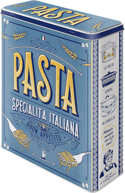 Nostalgic-Art Retro storage tin box XL, 135.3 oz, Pasta – Gift idea for your home, large metal pasta can, vintage design
