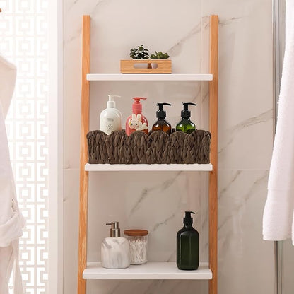 Toilet Paper Storage Basket Bathroom Counter Organizer Wicker Baskets for Organizing Cute Basket for Bedroom Nursery Room Kitchen Bathroom Decor -Dark Brown
