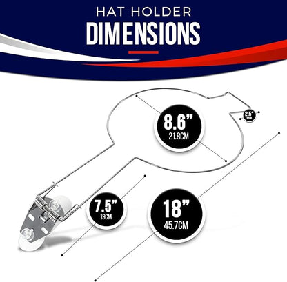 Cowboy Hat Holder - Hat Rack Clip for Western Hats - For Cars, Trucks and Vans - Complete with Suction Cups