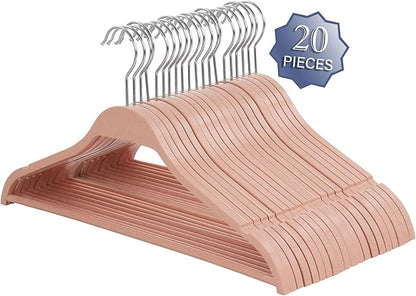 Elama Home 20 Piece Biodegradable Coat Hangers in Pink (ELH-20)