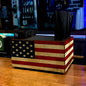 Wooden Utensil Holder Napkin Bar Caddy Parent (American Flag)