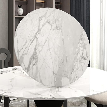 19.69" Lazy Susan for Table Top Sintered Stone Rotating Serving Tray for Dining Table, Kitchen Lazy Susan Organizer Spinning Rotating Food Server Party Centerpieces