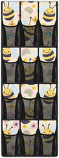 Bee Rainbow Over The Door Shoe Organizer,Hanging Shoe Organizer with 12 Mesh Large Pockets,Door Shoe Rack Organizer for Men Women Kids,Hanging Shoe Storage Bag,Closet Rack for Home