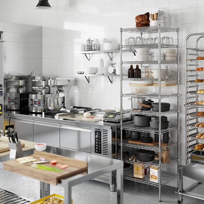21" Deep x 24" Wide x 86" Height Wire Shelving Kit | 10-Tier | NSF Commercial Storage Rack Unit
