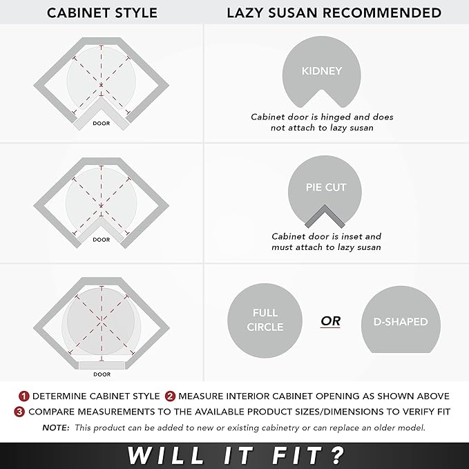 REV-A-SHELF Wood Full-Circle 2-Shelf Lazy Susans for Corner Wall Cabinets