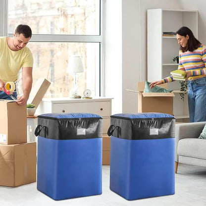 Upgrade Moving Bags Heavy Duty Extra Large,Heavy-Duty Storage Bags – Alternative to Moving Boxes, Plastic Storage Bins, Mattress Bags for Moving & College Essentials (blue, 140L)